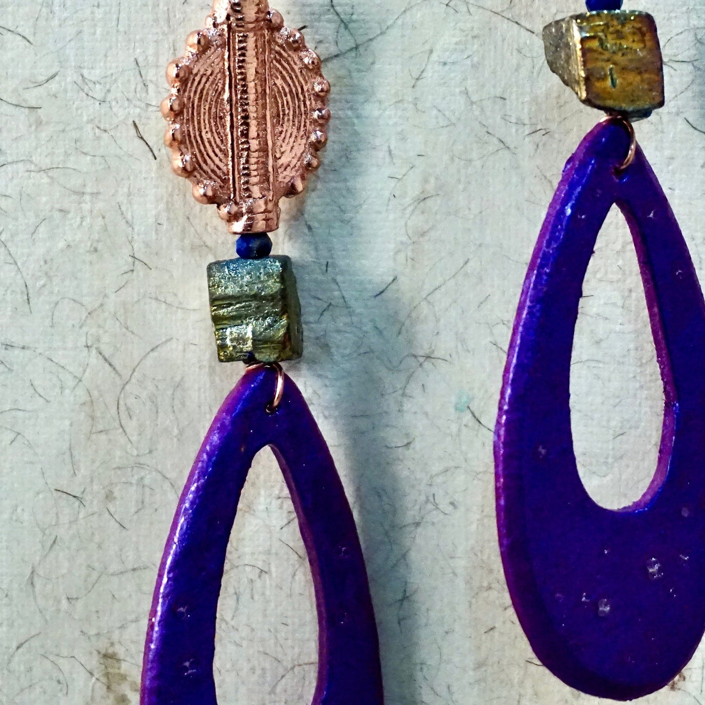 Kalinda Wood Drop Earrings