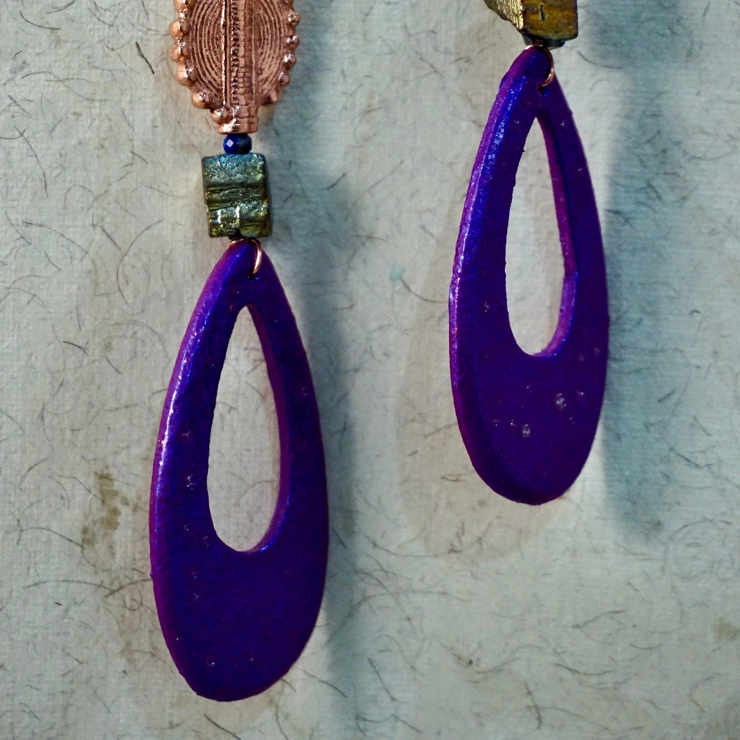 Kalinda Wood Drop Earrings