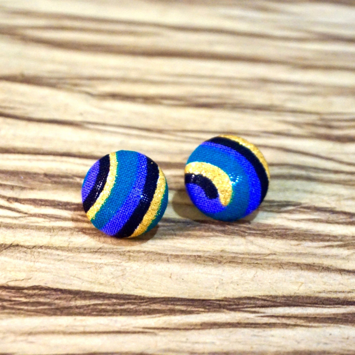Miyaki Ankara Fabric Stud Earrings