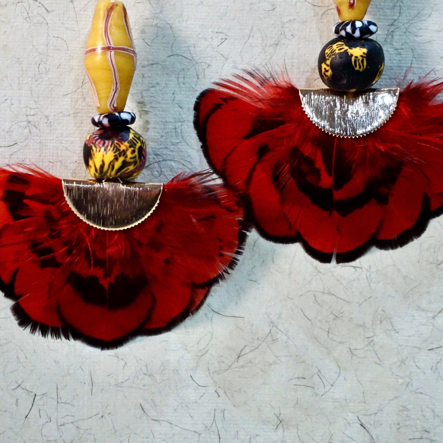 Lycoris Feather Earrings