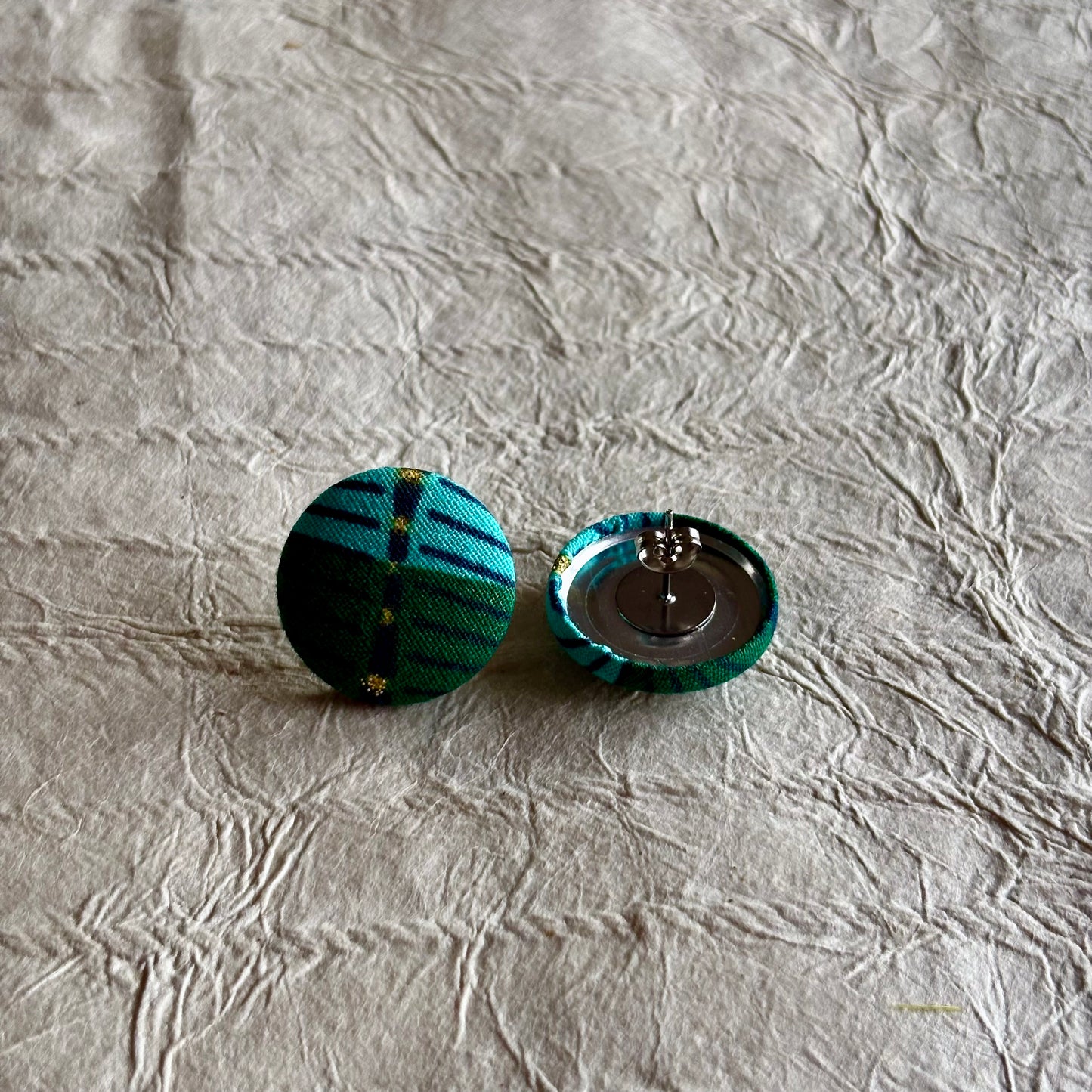 Bysa Ankara Fabric Stud Earrings