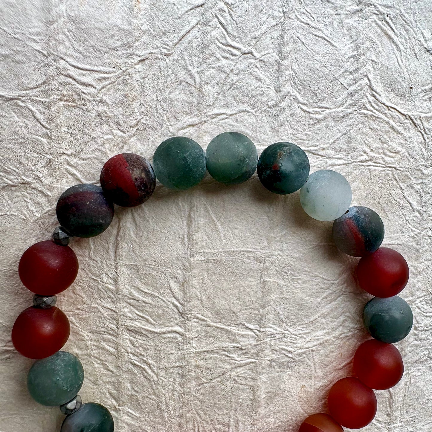 bracelet made with gemstones from Africa