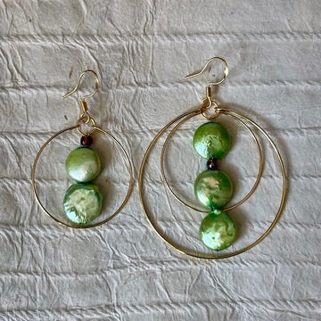 Anatola Mother-of-Pearl Hoop Earrings