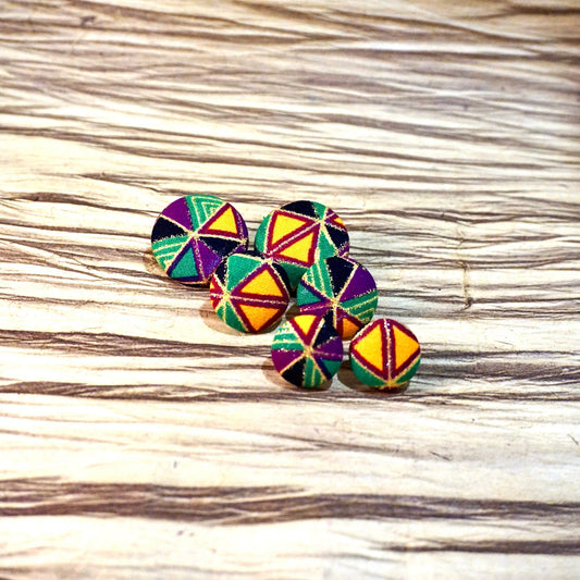 Ushasi Ankara Fabric Stud Earrings