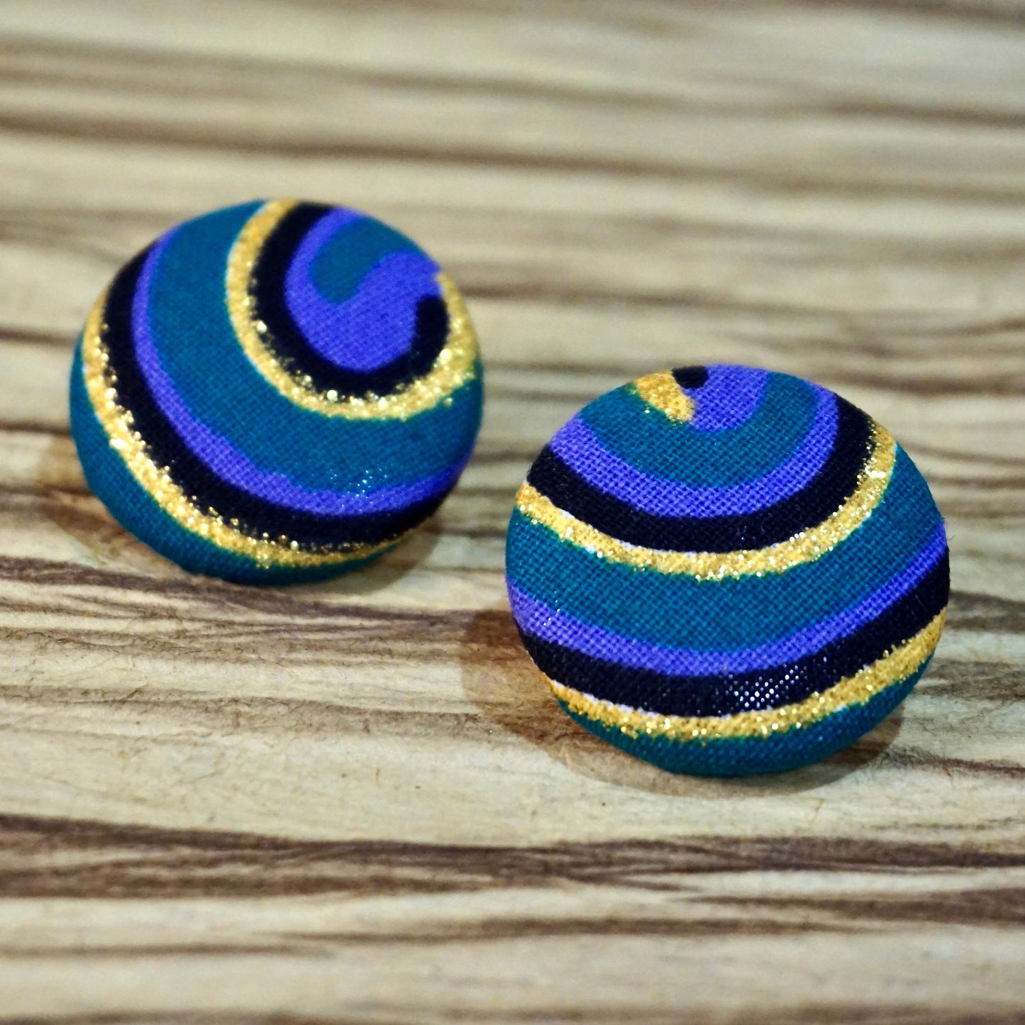 Miyaki Ankara Fabric Stud Earrings