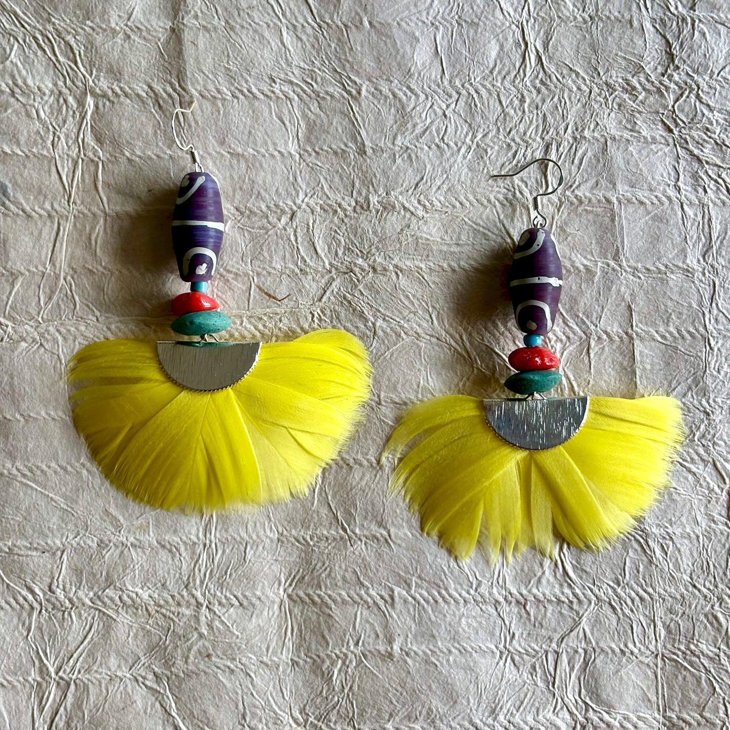 Xeena Feather Hoop Earrings