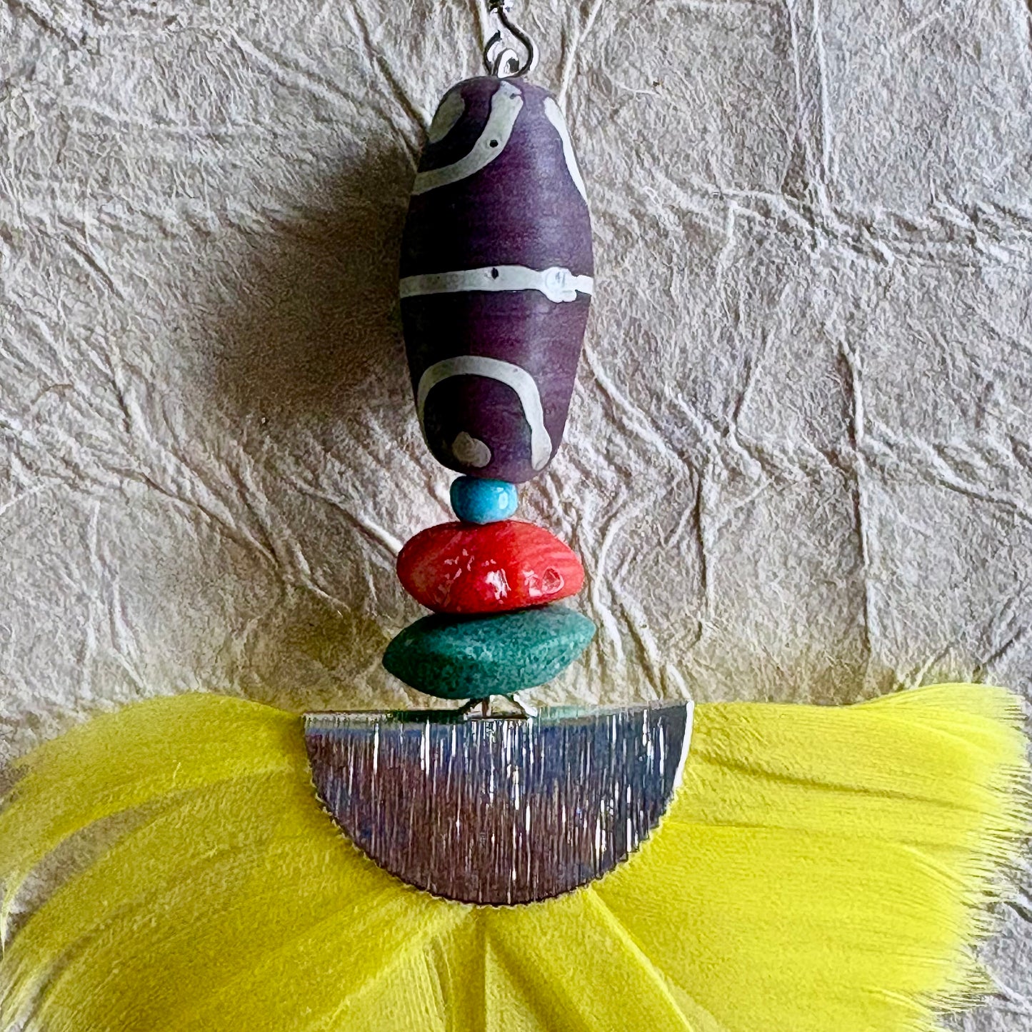 Xeena Feather Hoop Earrings