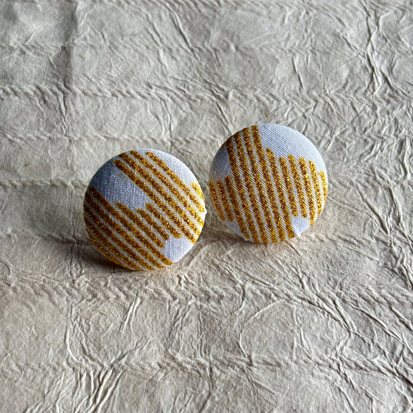 Rayna Ankara Fabric Stud Earrings