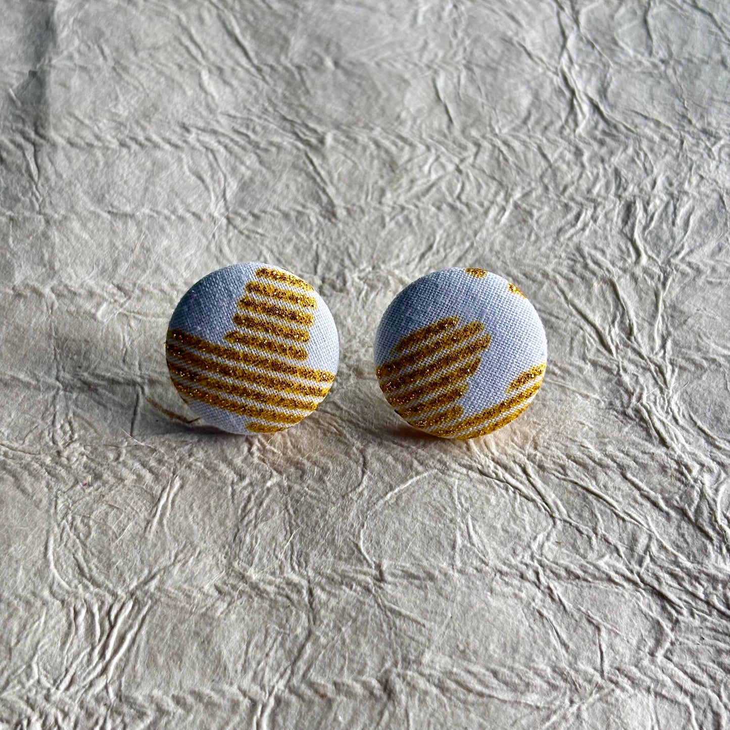 Rayna Ankara Fabric Stud Earrings