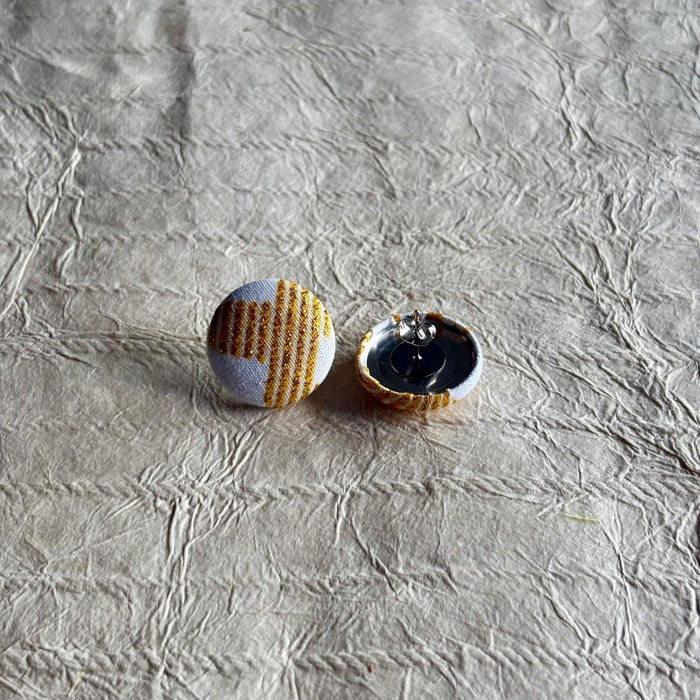 Rayna Ankara Fabric Stud Earrings