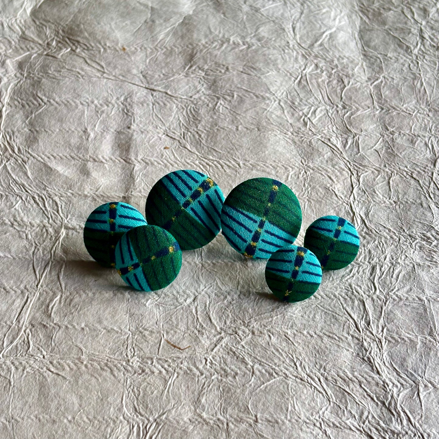 Bysa Ankara Fabric Stud Earrings