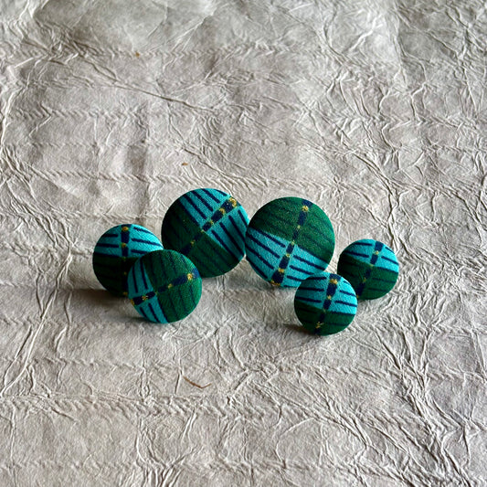 Bysa Ankara Fabric Stud Earrings