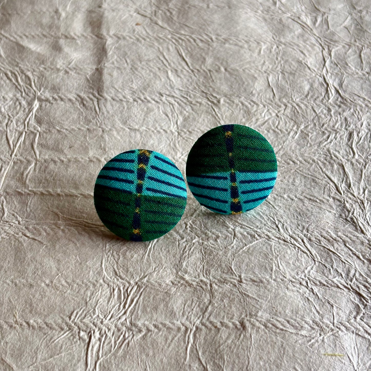 Bysa Ankara Fabric Stud Earrings