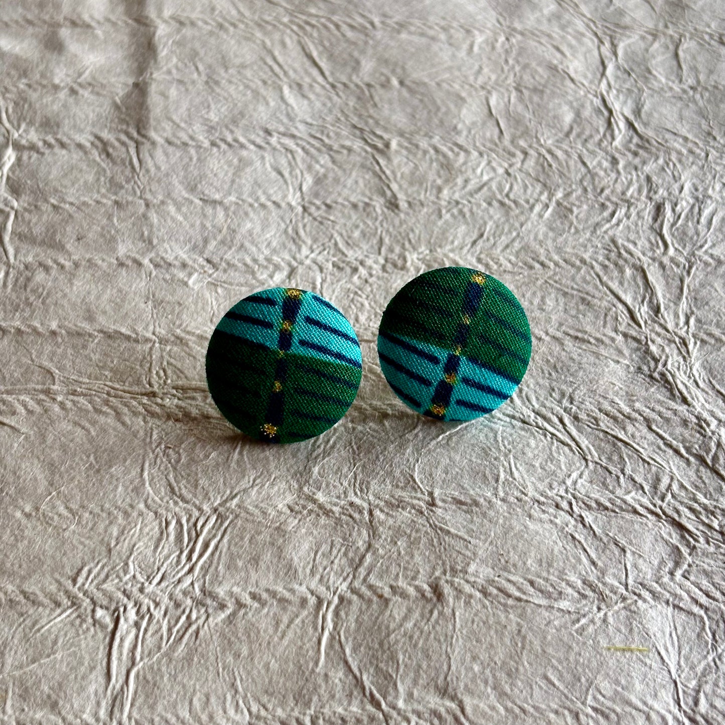 Bysa Ankara Fabric Stud Earrings