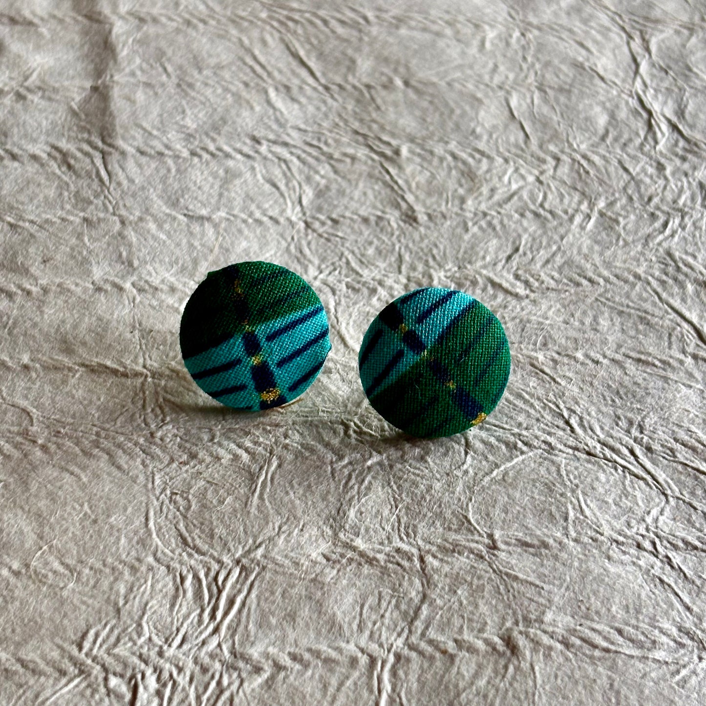 Bysa Ankara Fabric Stud Earrings