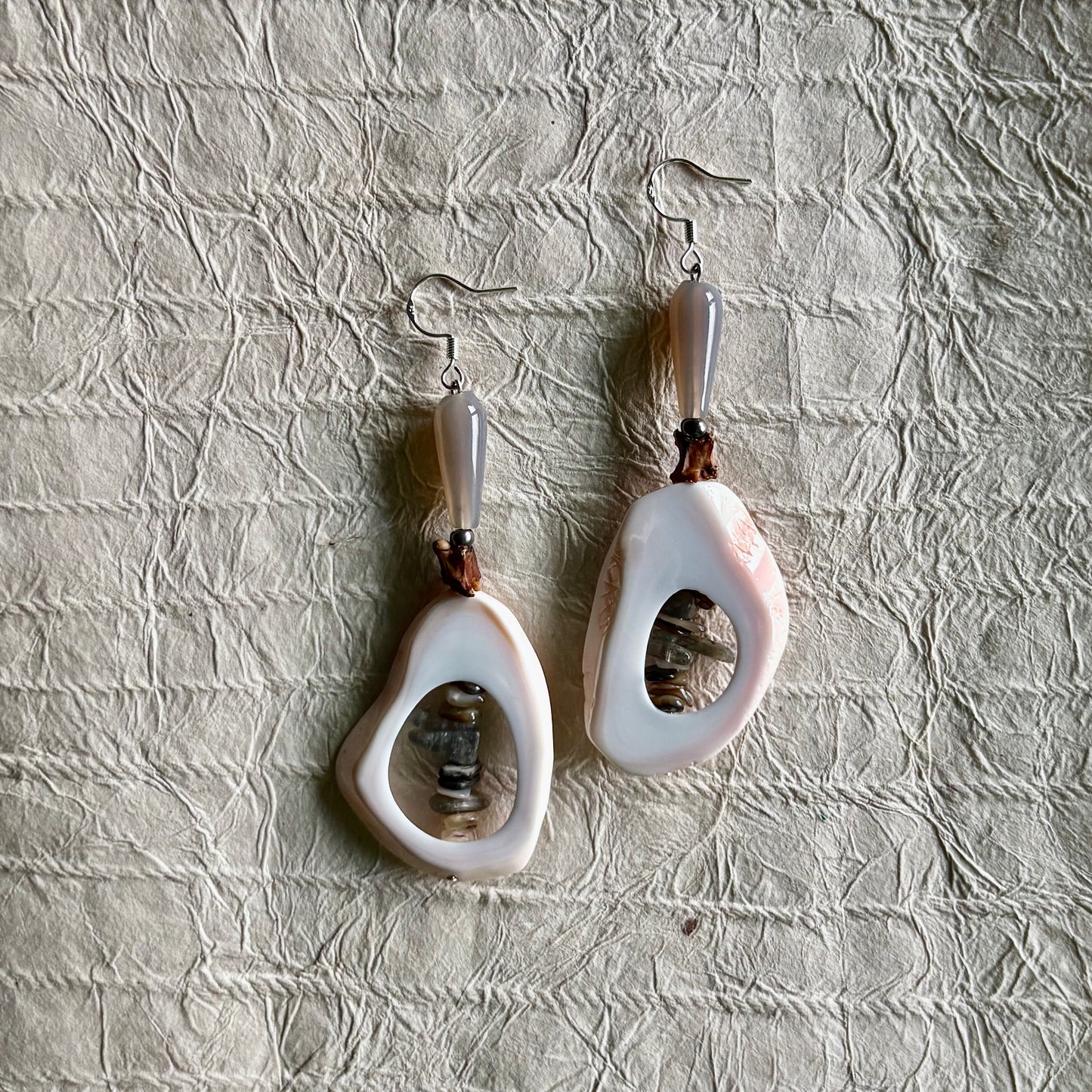 Kubra Mother-of-Pearl Hoop Earrings