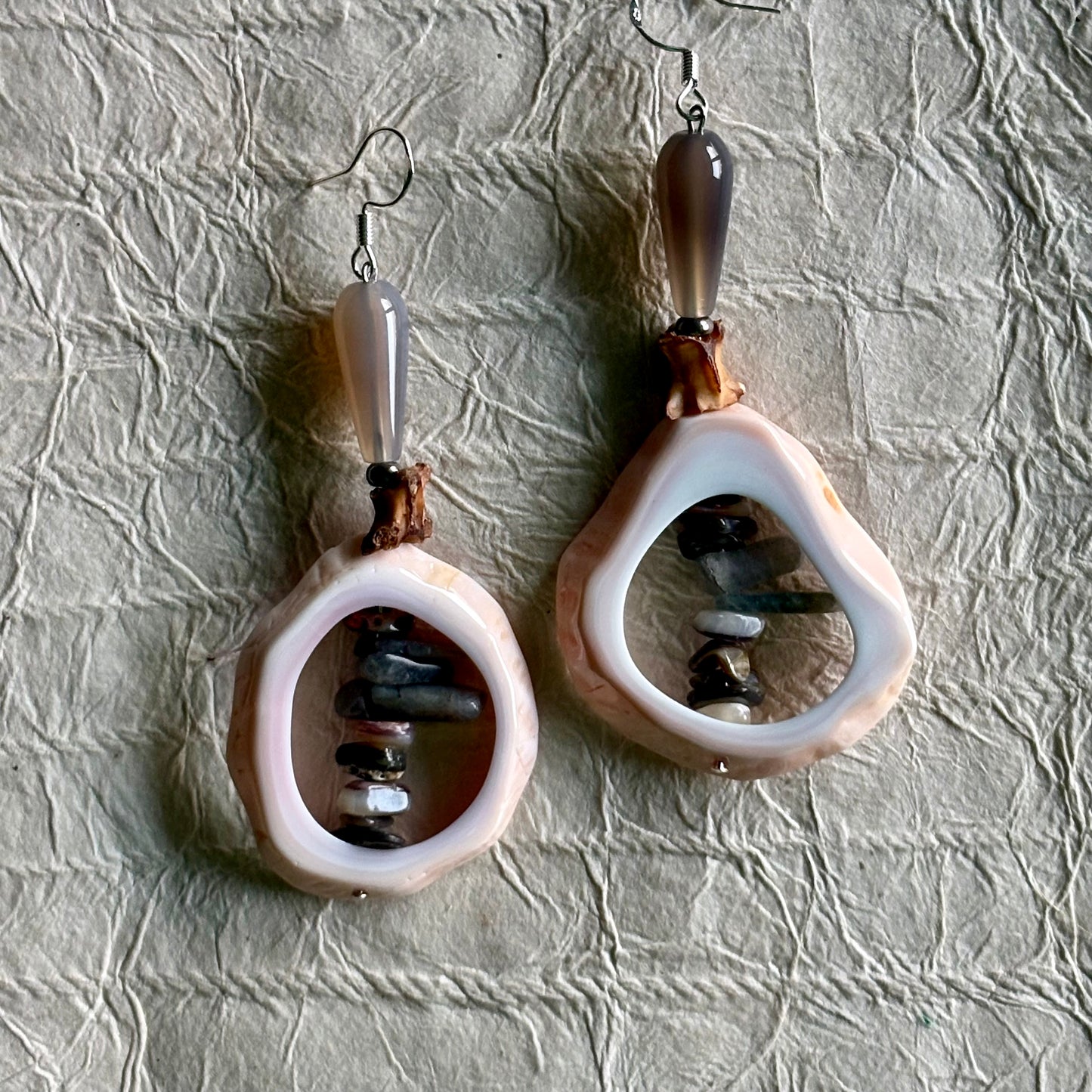 Kubra Mother-of-Pearl Hoop Earrings