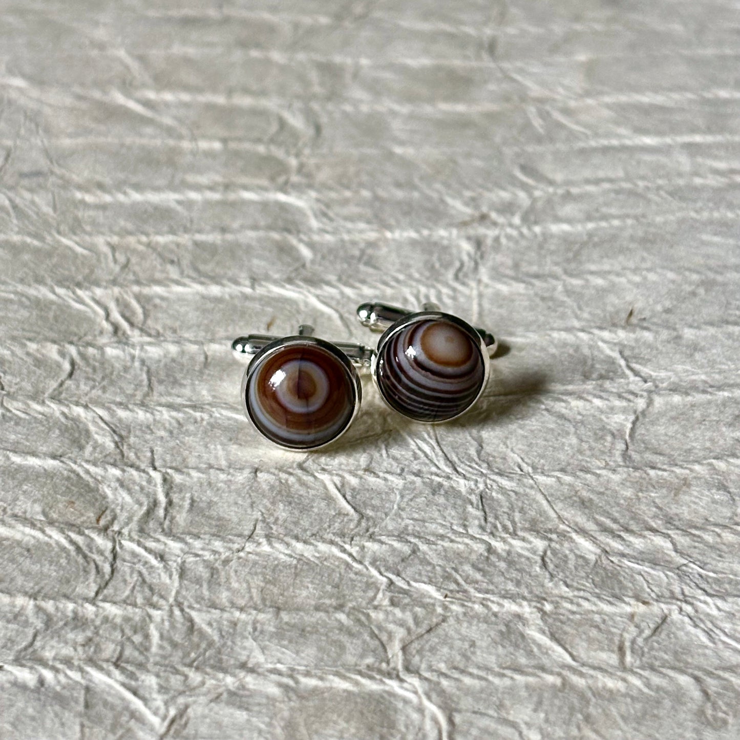 Kuhu Agate Cabochon Cufflinks
