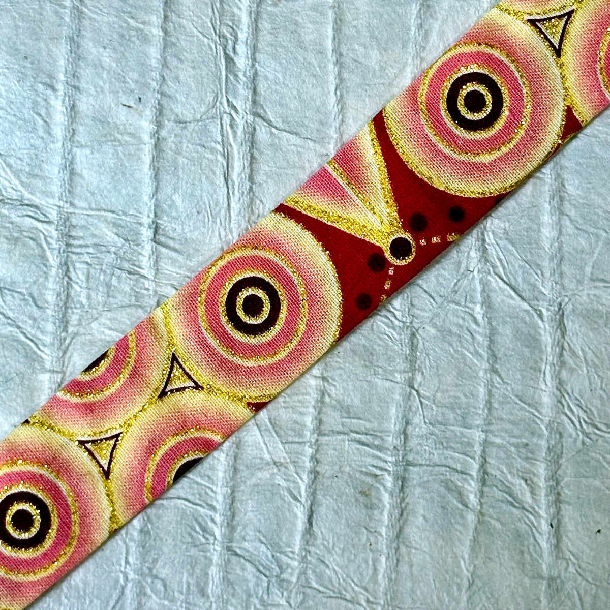 Monai Ankara Gold-trim Cotton Choker
