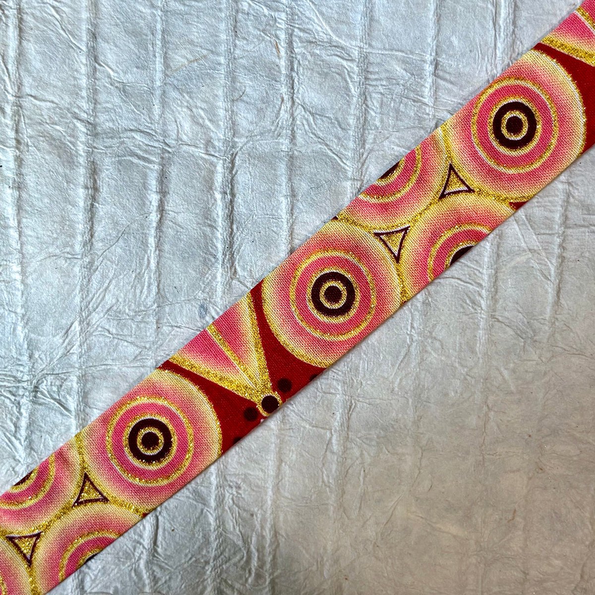 Monai Ankara Gold-trim Cotton Choker