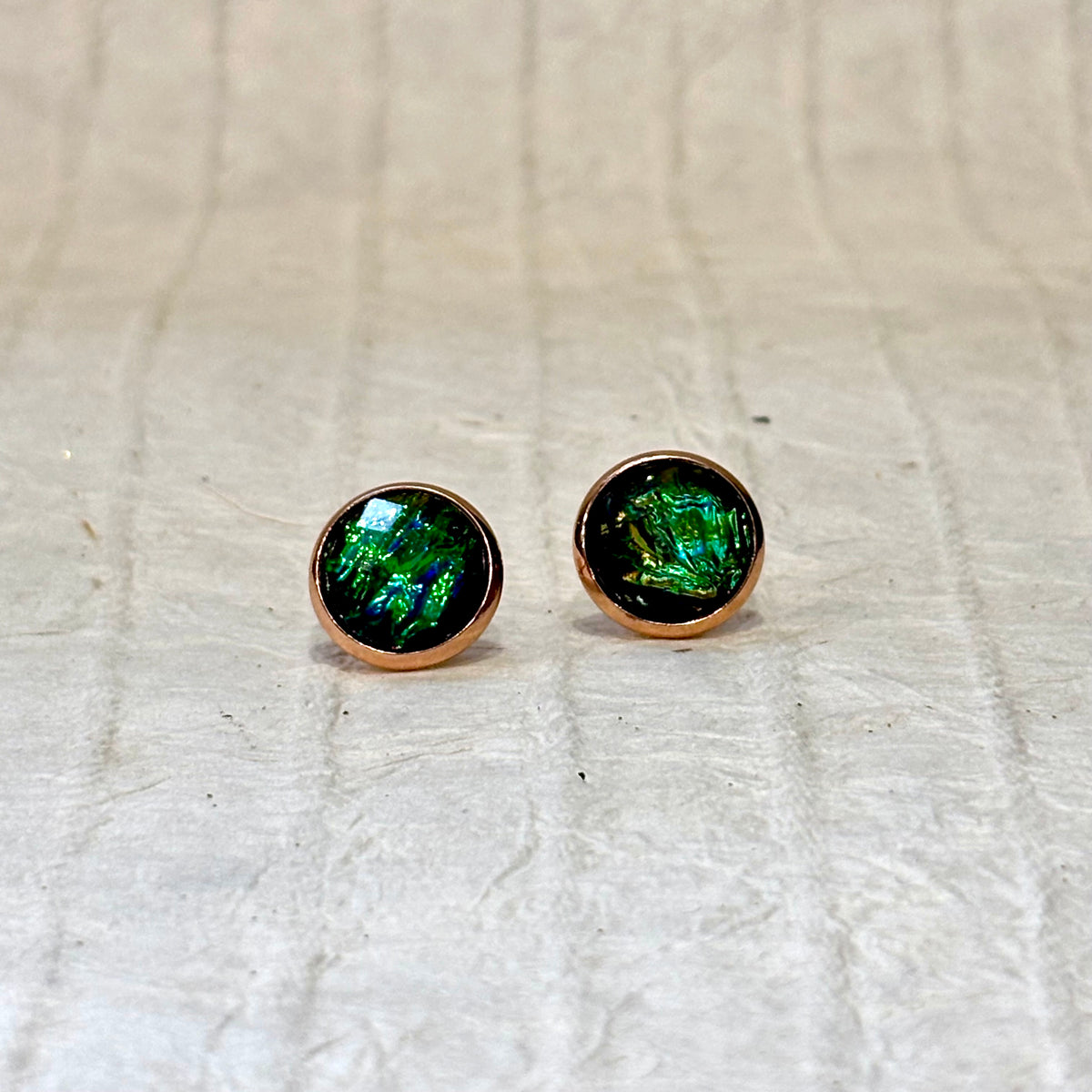 Misty Stud & Lever-back Cabochon Earrings