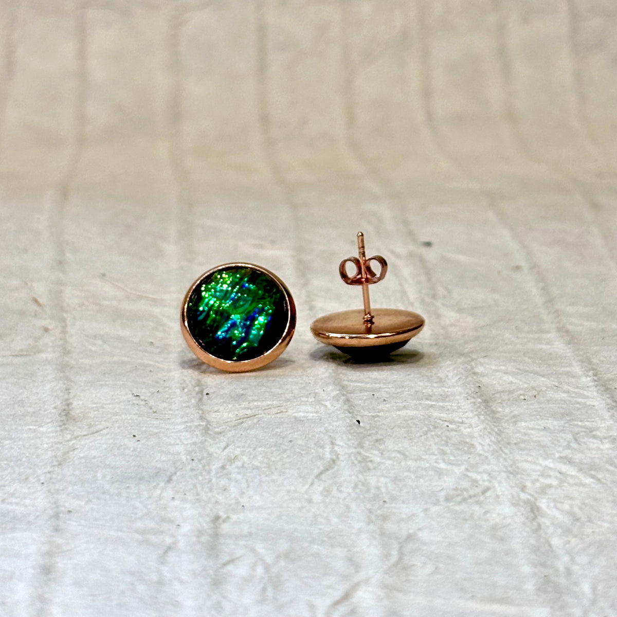 Misty Stud & Lever-back Cabochon Earrings