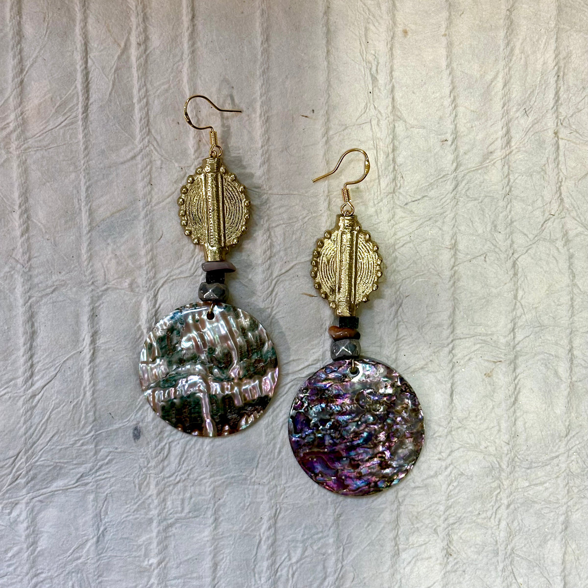 Vuyiswa Abalone Hoop Earrings