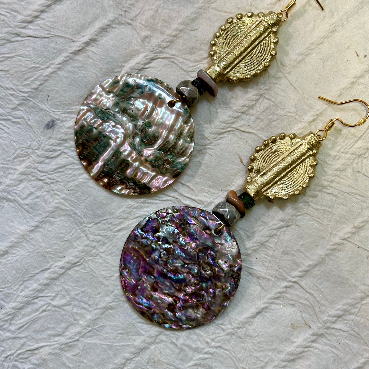 Vuyiswa Abalone Hoop Earrings