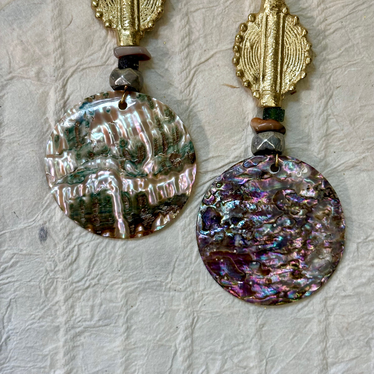 Vuyiswa Abalone Hoop Earrings