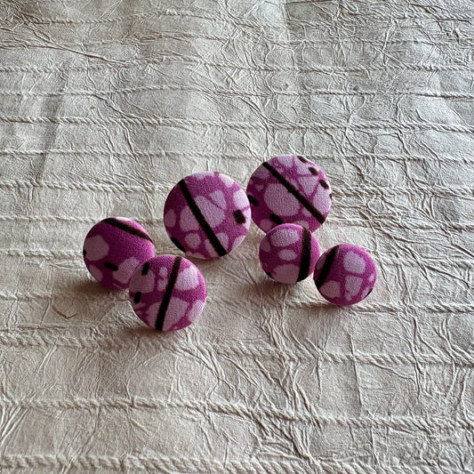 Hibaq Ankara Fabric Stud Earrings