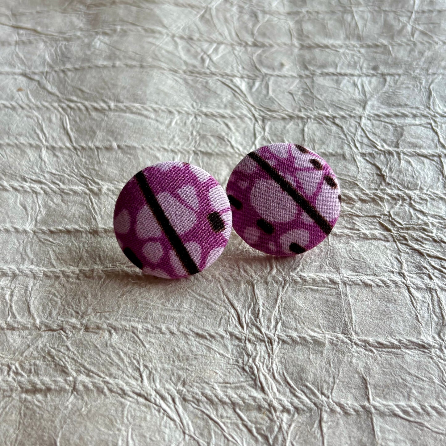 Hibaq Ankara Fabric Stud Earrings
