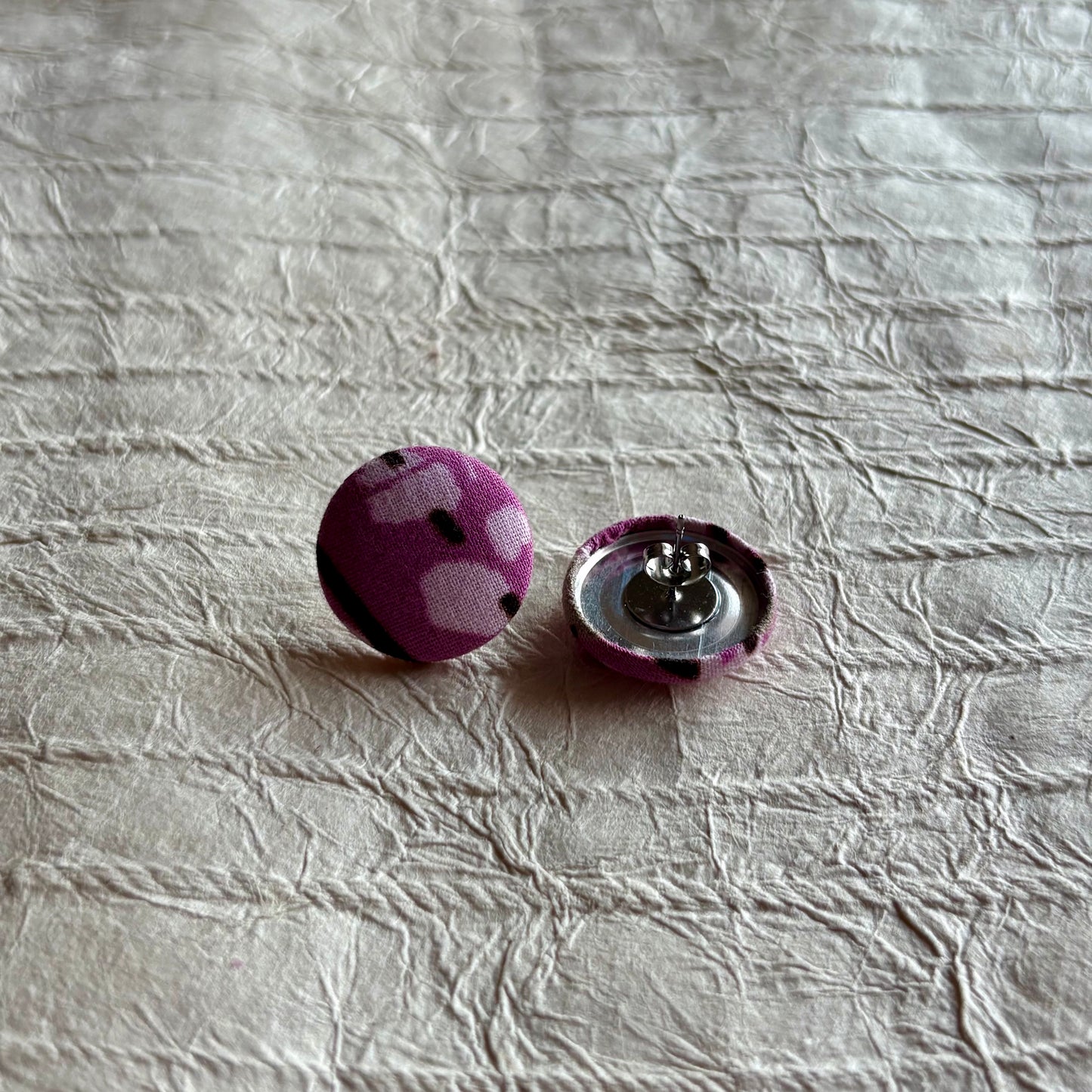 Hibaq Ankara Fabric Stud Earrings