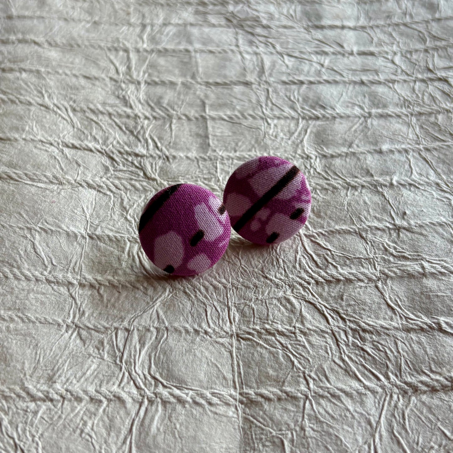 Hibaq Ankara Fabric Stud Earrings
