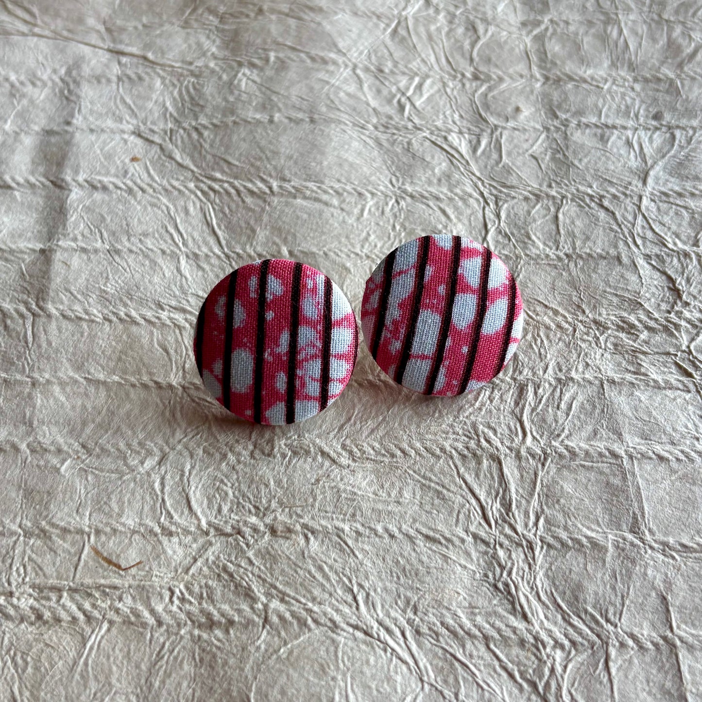 Omayra Ankara Fabric Stud Earrings