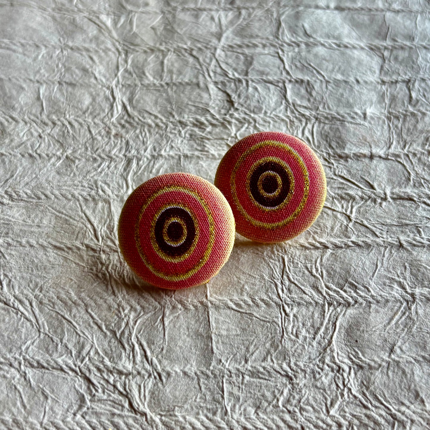 Yumna Ankara Fabric Stud Earrings