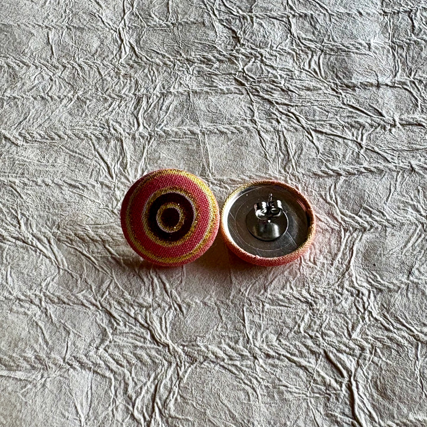 Yumna Ankara Fabric Stud Earrings