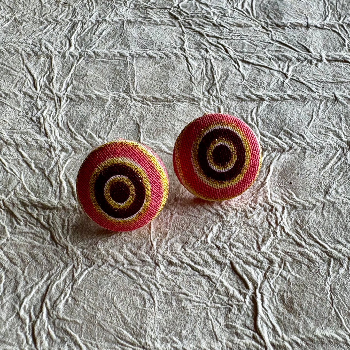 Yumna Ankara Fabric Stud Earrings
