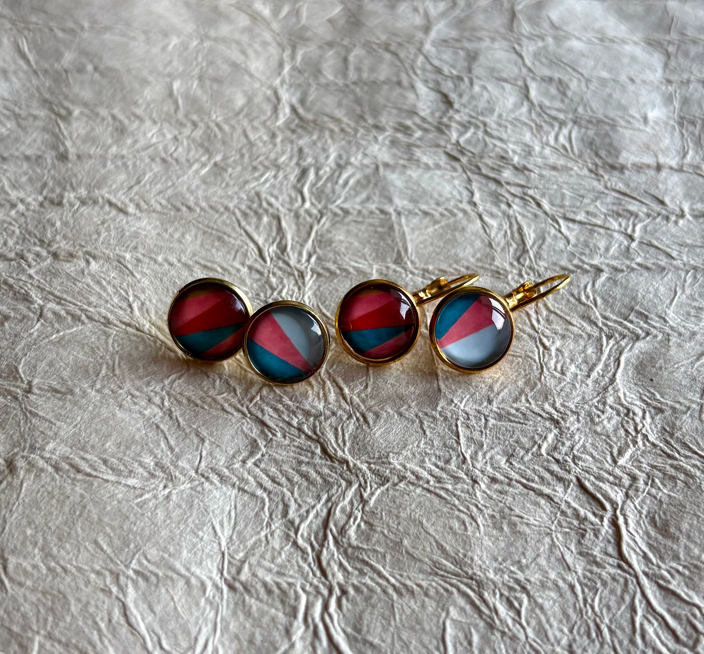 Raja Stud & Lever-back Cabochon Earrings