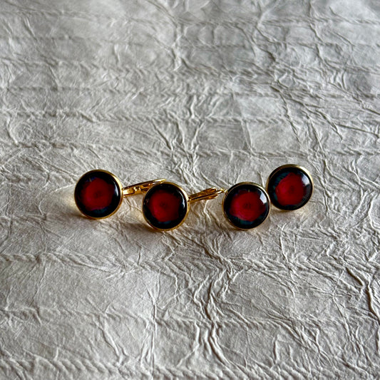 Justine Stud & Lever-back Cabochon Earrings