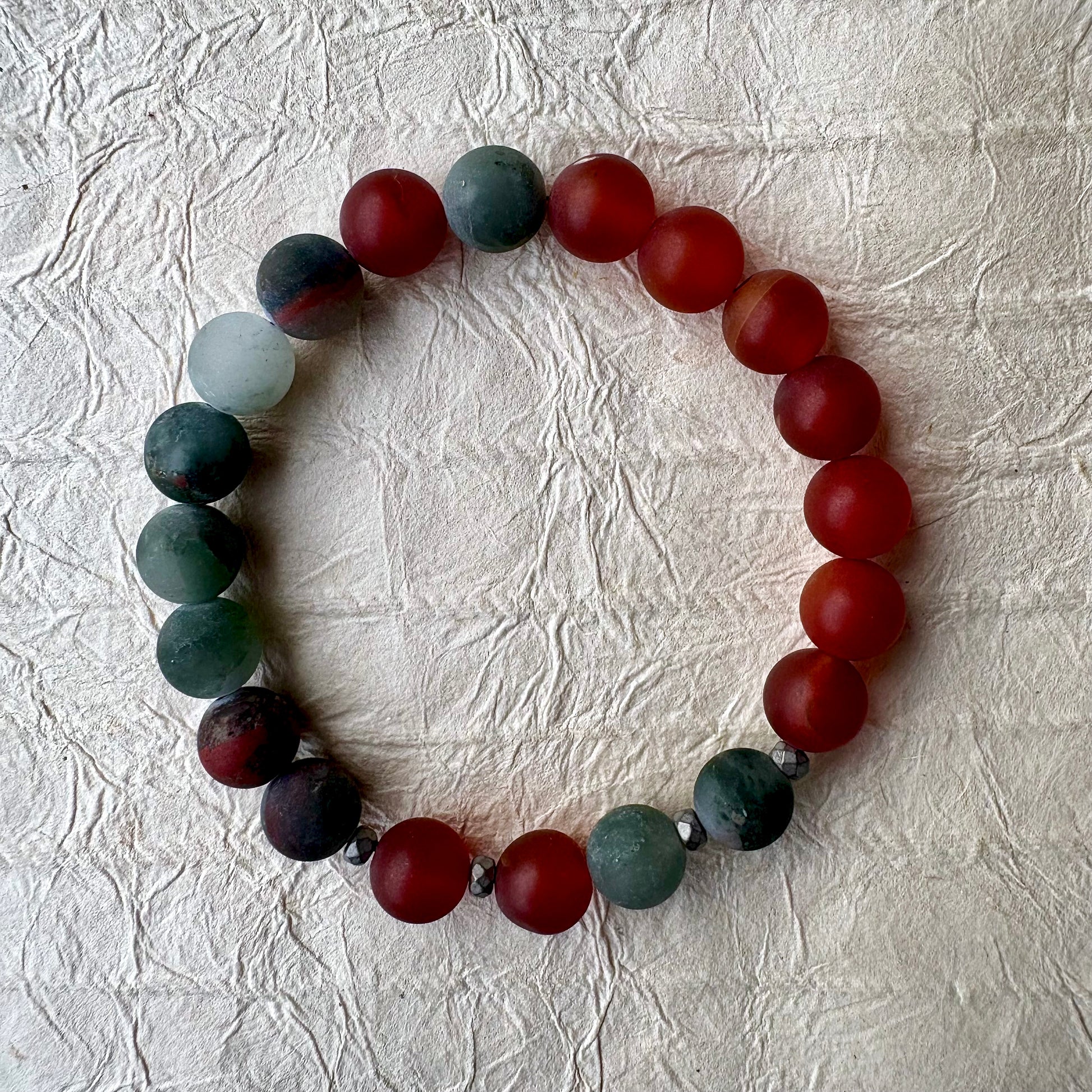 bracelet made with gemstones from Africa