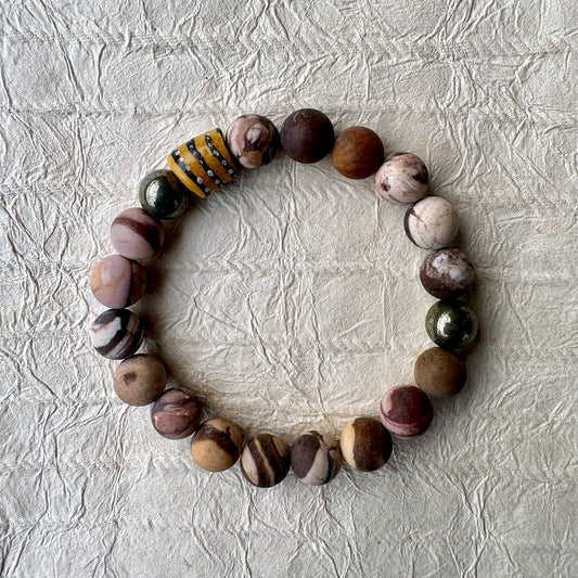 brown zebra jasper bracelet 
